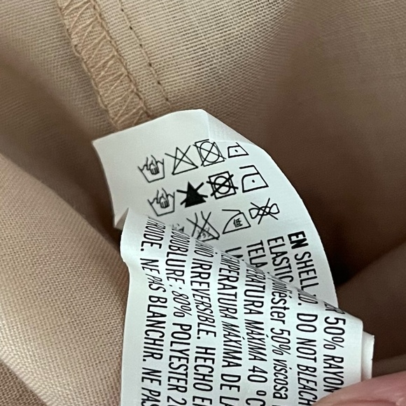 ENGLISH FACTORY | Fall Ruffle Square Neck Mini Dress in Tan | Size Small - Picture 10 of 10